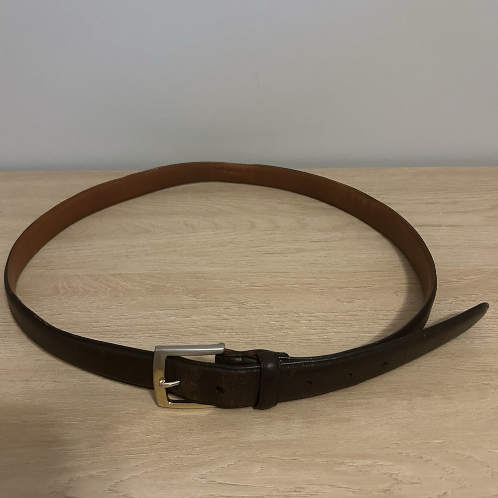 Brooks Brothers 346 Brown Genuine Leather Belt
